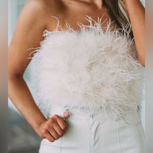 Feather Tube Crop Top